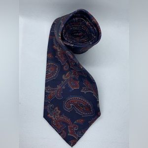 Essex Row, blue and red parsley tie.